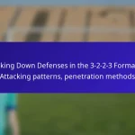 Breaking Down Defenses in the 3-2-2-3 Formation: Attacking patterns, penetration methods