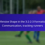 Defensive Shape in the 3-2-2-3 Formation: Communication, tracking runners
