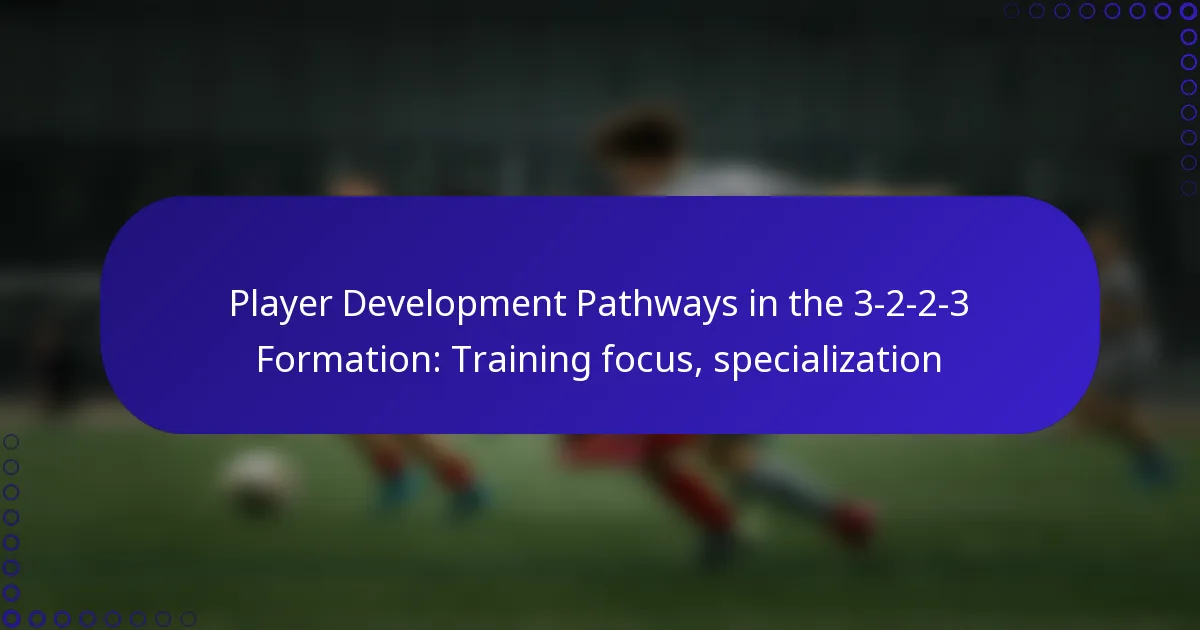 Player Development Pathways in the 3-2-2-3 Formation: Training focus, specialization