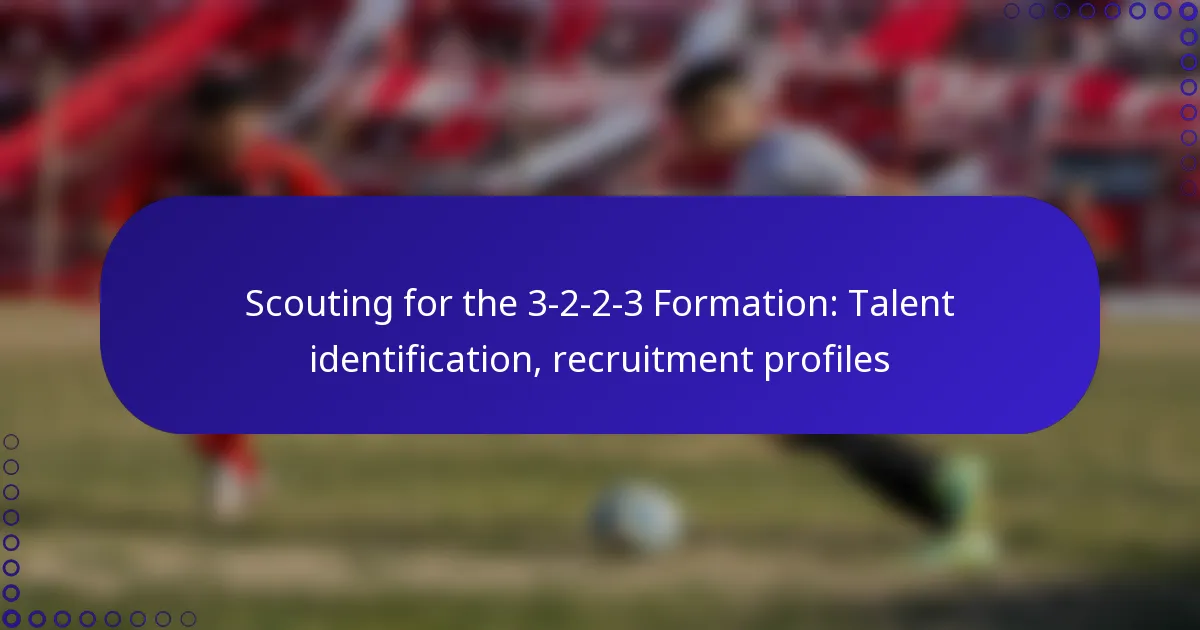 Scouting for the 3-2-2-3 Formation: Talent identification, recruitment profiles