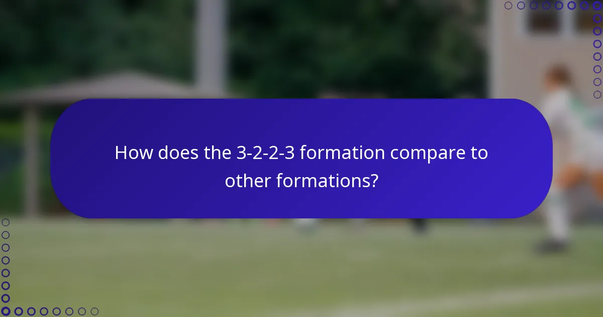 How does the 3-2-2-3 formation compare to other formations?